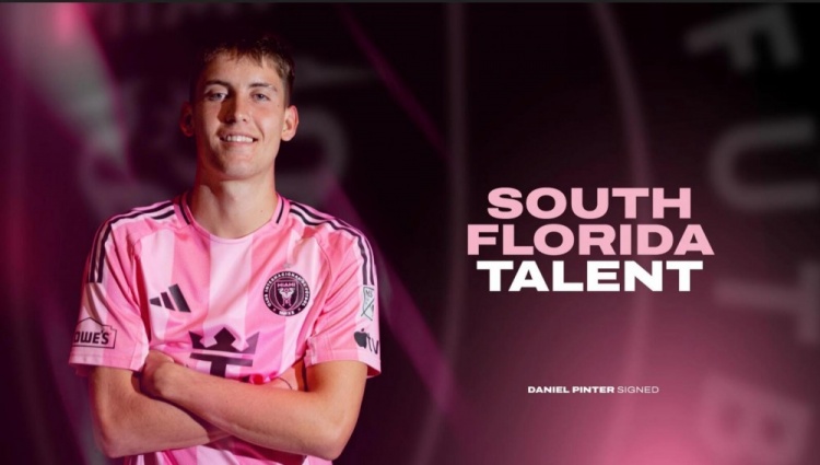 球速体育-官方：迈阿密国际一线队与本俱乐部青训新星丹尼尔・平特签约